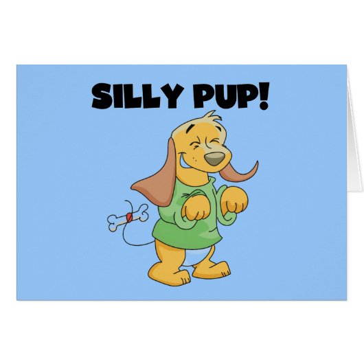 Green Shirt Silly Pup Tshirts and Gifts (Front Horizontal)