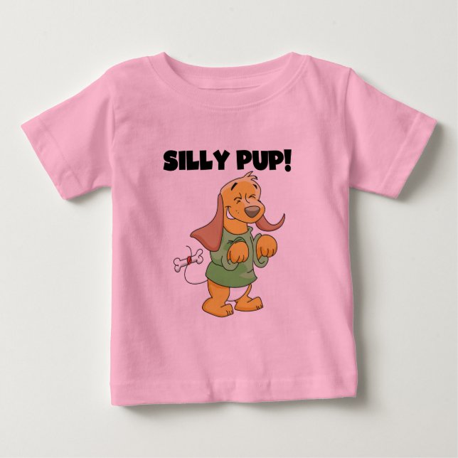 Green Shirt Silly Pup Tshirts and Gifts (Front)