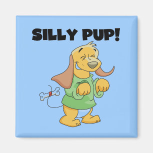 Green Shirt Silly Pup Tshirts and Gifts Magnet