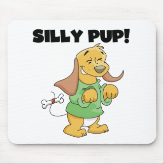 Green Shirt Silly Pup Tshirts and Gifts Mouse Pad