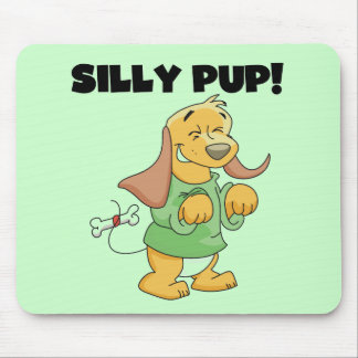 Green Shirt Silly Pup Tshirts and Gifts Mouse Pad