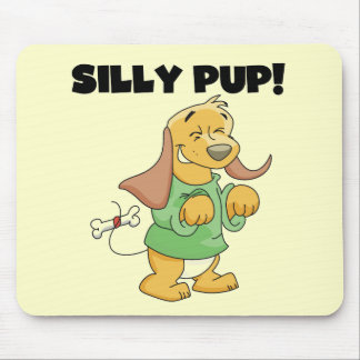 Green Shirt Silly Pup Tshirts and Gifts Mouse Pad
