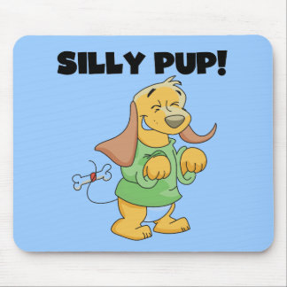 Green Shirt Silly Pup Tshirts and Gifts Mouse Pad