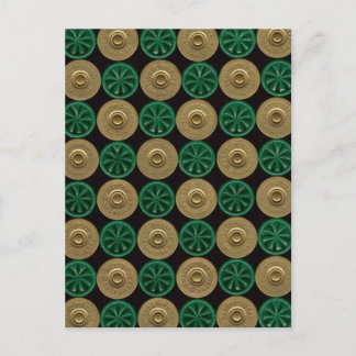 green shotgun shells postcard