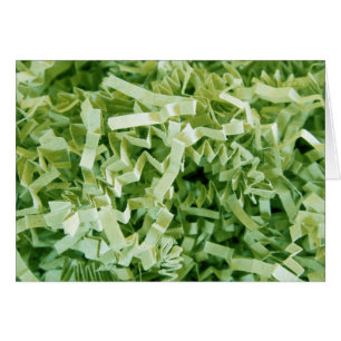 Green Shredded Paper Crinkled Photo Blank Inside Cards
