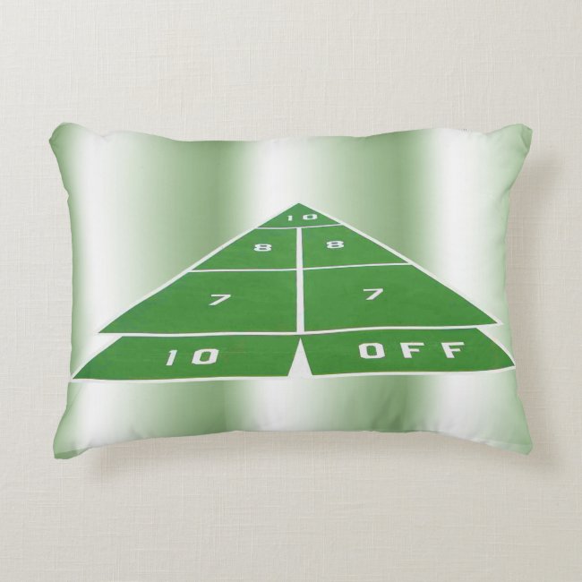 Green Shuffleboard Accent Pillow