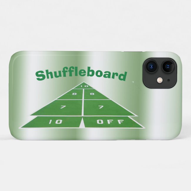 Green Shuffleboard iPhone 11 Case