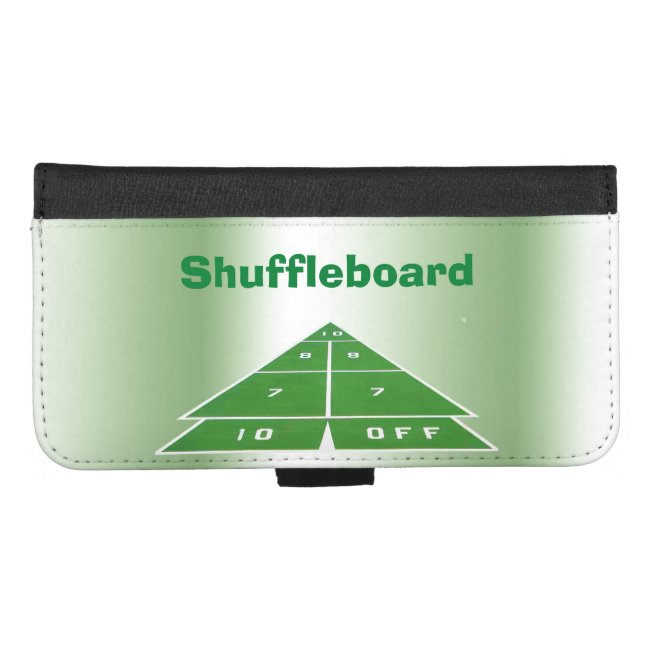 Green Shuffleboard iPhone 8/7 Plus Wallet Case