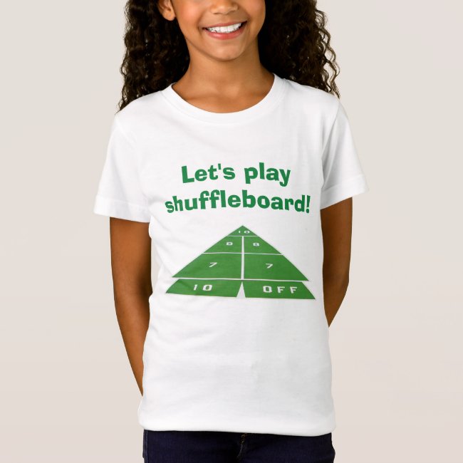 Green Shuffleboard Kids T-Shirt