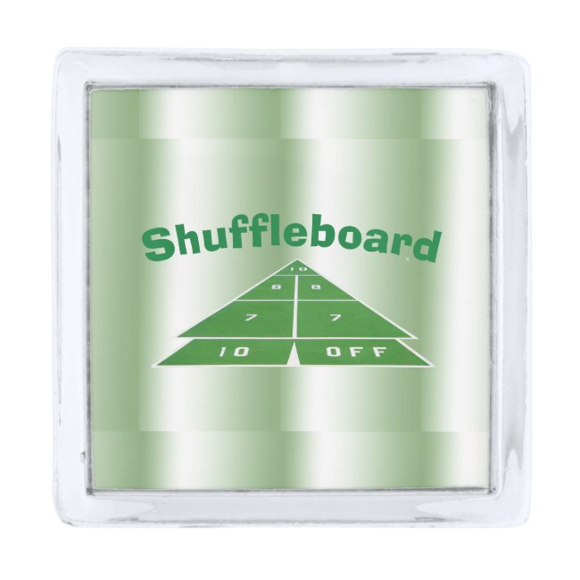 Green Shuffleboard Lapel Pin