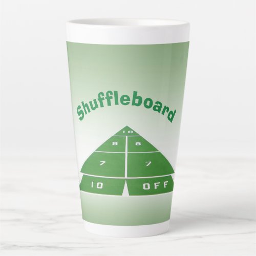 Green Shuffleboard Latte Mug