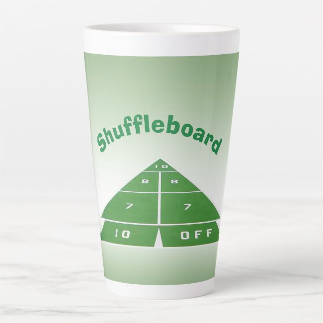 Green Shuffleboard Latte Mug