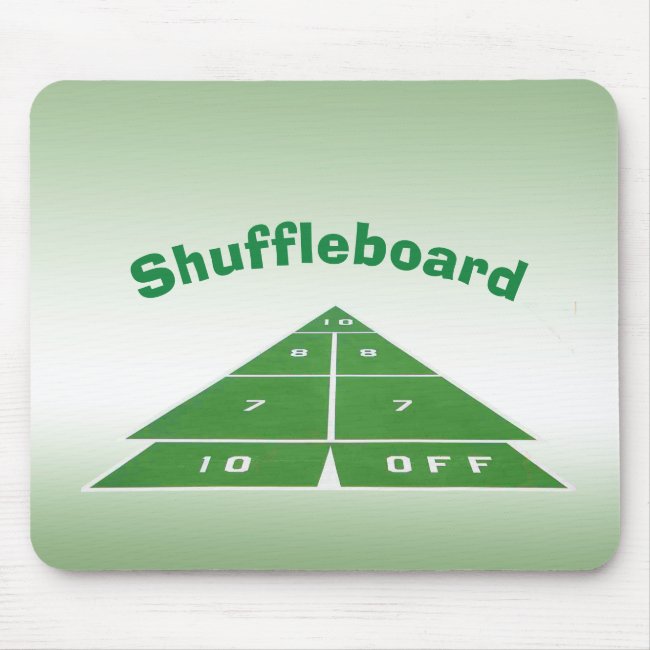 Green Shuffleboard Mousepad