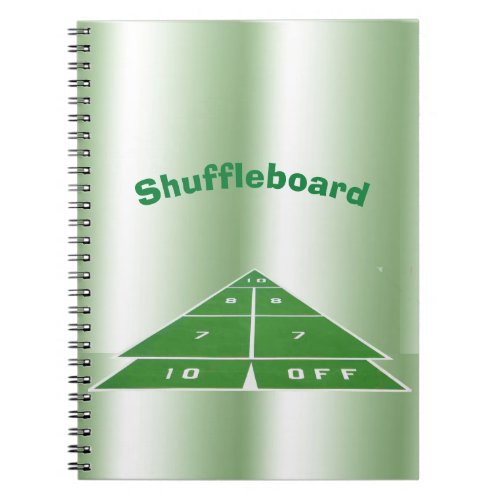 Green Shuffleboard Notebook
