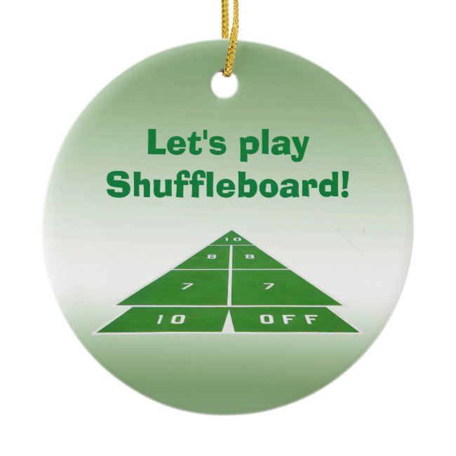 Green Shuffleboard Ornament