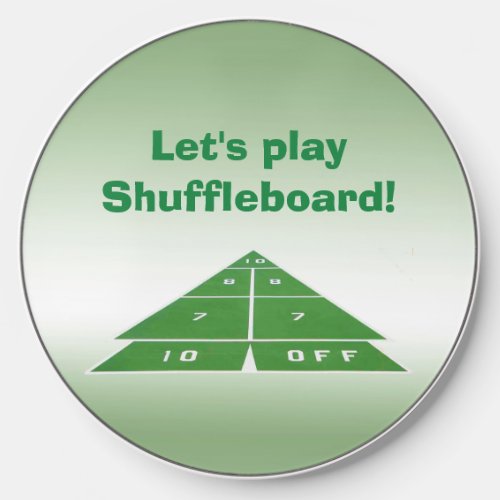 Green Shuffleboard Wireless Charger