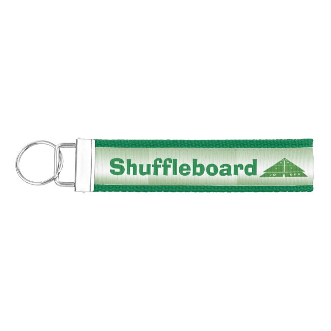 Green Shuffleboard Wrist Keychain