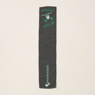 Green Silhouette Cute Cheerleader Scarf