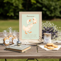 Green Silly Goose Favor Table Sign