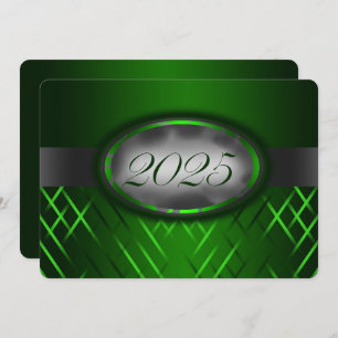 Green & Silver Class of 2025 Party Invitation