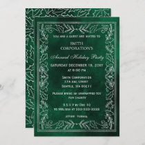 Green Silver Elegant Corporate Holiday Party Invitation