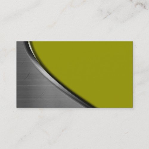 Green Silver Metal Curve Business Cards