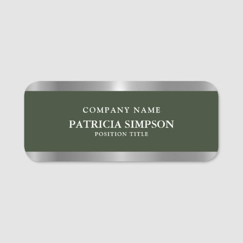 Green Silver The Perfect Way To Make A Statement Name Tag