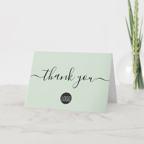 Green simple business customer appreciation thank you card