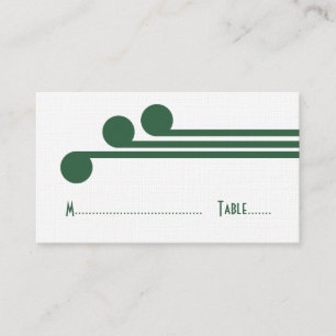 Green Simple Deco Chic Place Card