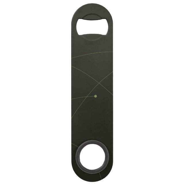 Green, simple, elegant, modern nature abstract bar key (Front)