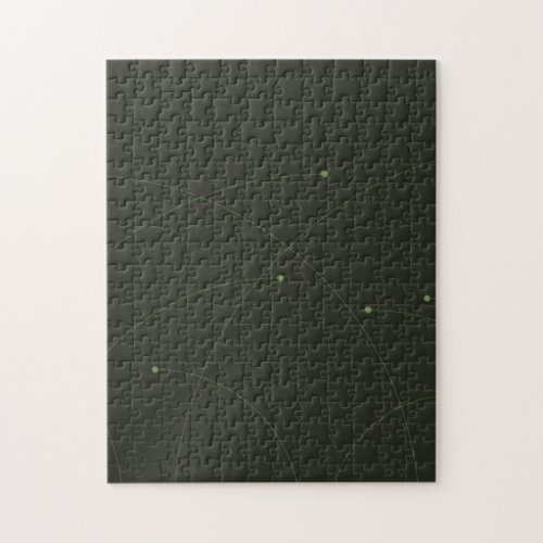 Green simple elegant modern nature abstract jigsaw puzzle