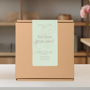 Green Simple Modern Florist Shipping Labels