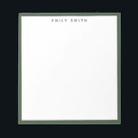 Green Simple Modern Notepad<br><div class="desc">Green Simple Modern Professional Border Notepad</div>