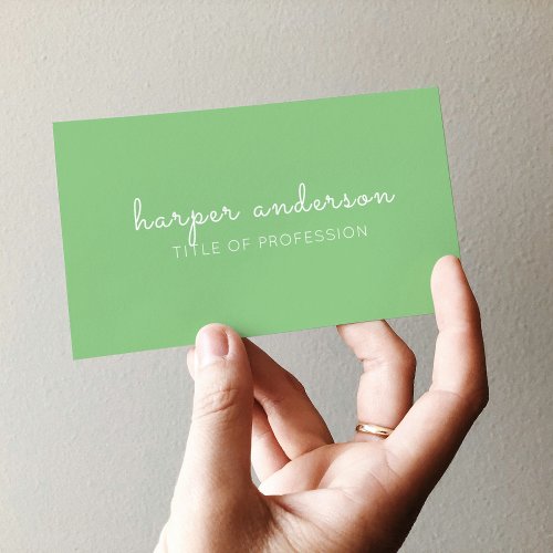 Green Simple Modern Professional Business Card