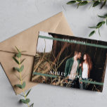 Green Simple Modern Wedding Save the Date<br><div class="desc">Simple Modern Wedding Save the Date personalized photo cards. For more advanced customization of this design,  please click the "Customize" button! Matching items and more color options are also available by request.</div>