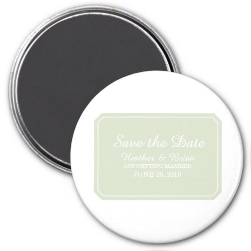 Green Simply Elegant Save the Date Magnet