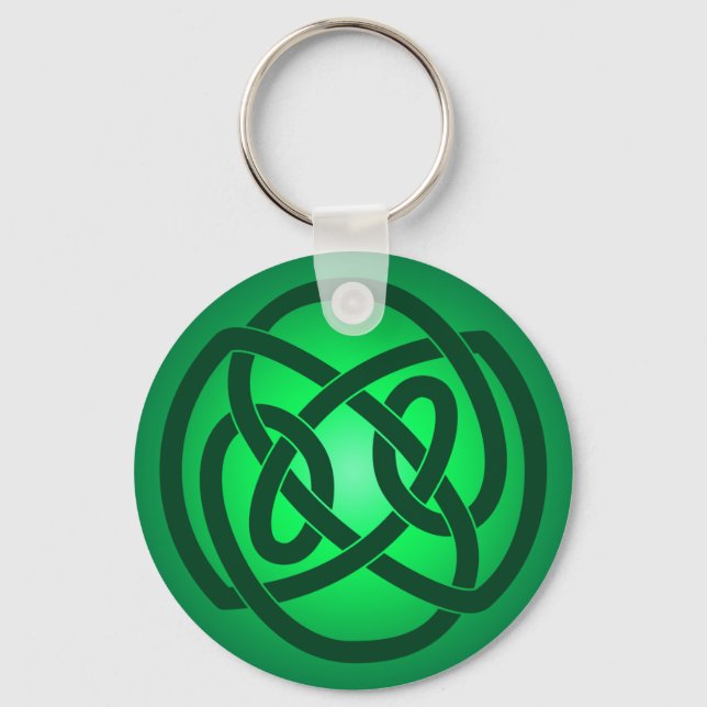 Green Single Loop Knot Keychain (Front)