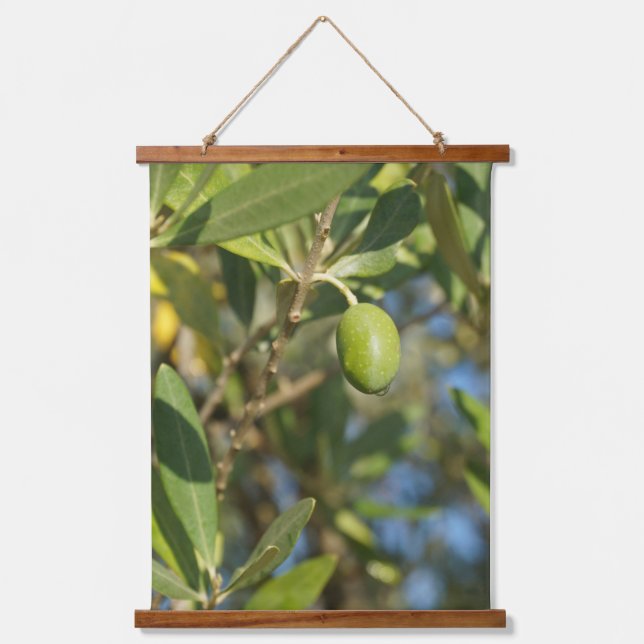 green single olive  hanging tapestry (Front)