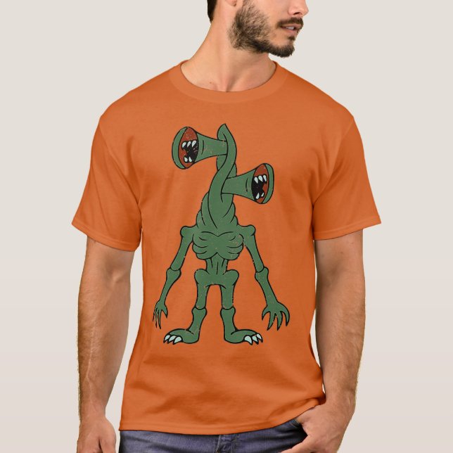 Green Siren Head Costume for Kids Boys Girls n T-Shirt (Front)