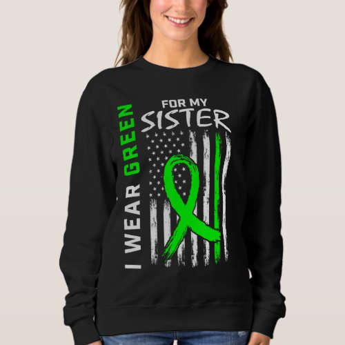 Green Sister Kidney Disease Cerebral Palsy Awarene Sweatshirt