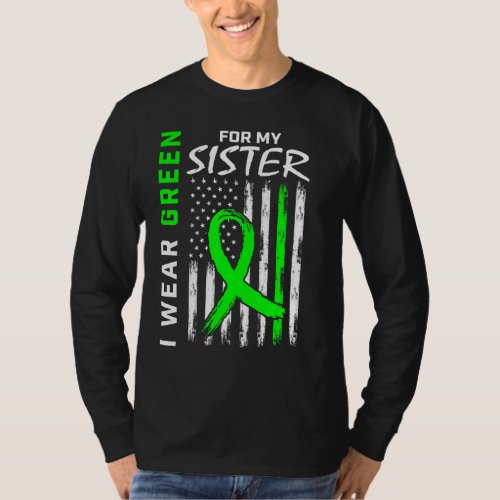 Green Sister Kidney Disease Cerebral Palsy Awarene T_Shirt