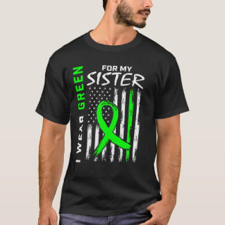 Green Sister Kidney Disease Cerebral Palsy Awarene T-Shirt