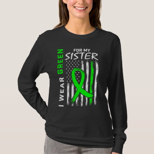 Green Sister Kidney Disease Cerebral Palsy Awarene T_Shirt