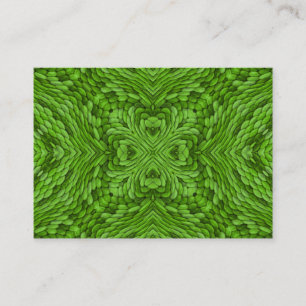 Green Skin Vintage Fractal Kaleidoscope Business Card