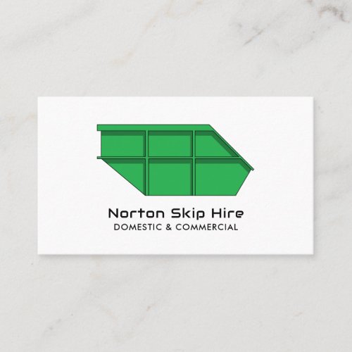 Green Skip SkipDumpster Company Business Card