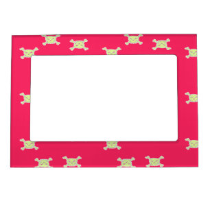 green skull and bones magnetic frame
