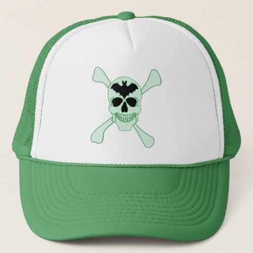Green Skull And Crossbones Hat