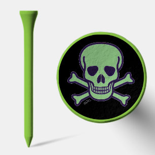 Green Skull black green golf tee top