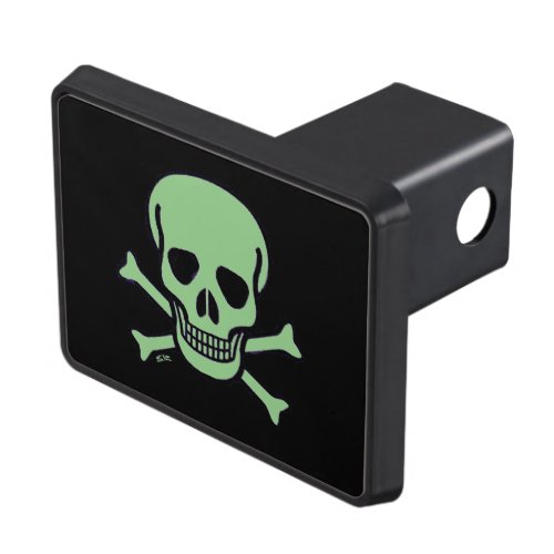 Green Skull black hitch cover receiver