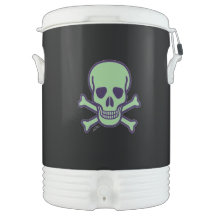 Green Skull black Igloo beverage cooler 10 gal